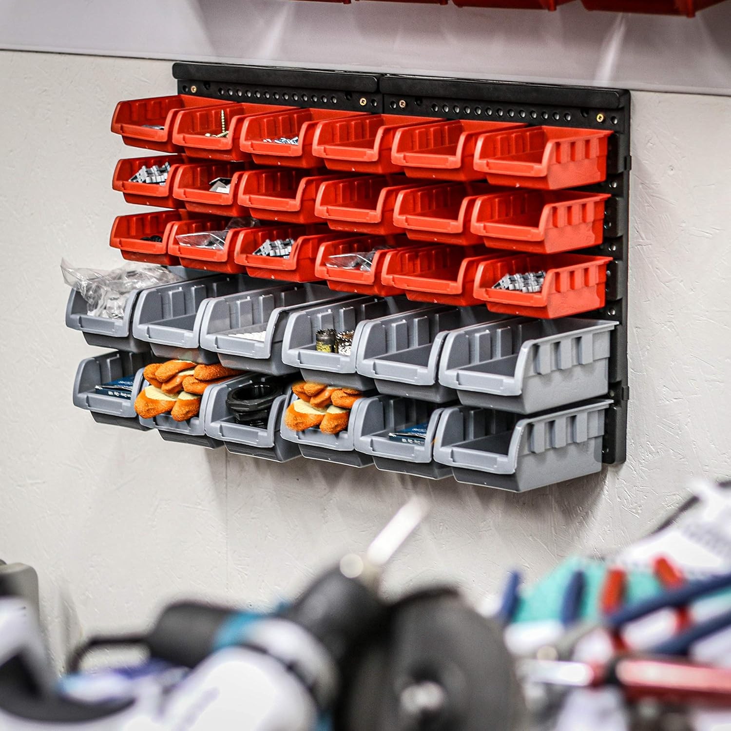 30 Piece Wall Mounted Storage Bins with Backboards, image 9